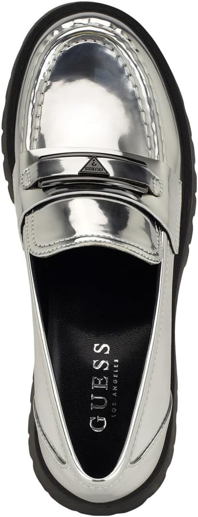 Лоферы GUESS Tracers, цвет Silver Mirror Metallic — фото 2