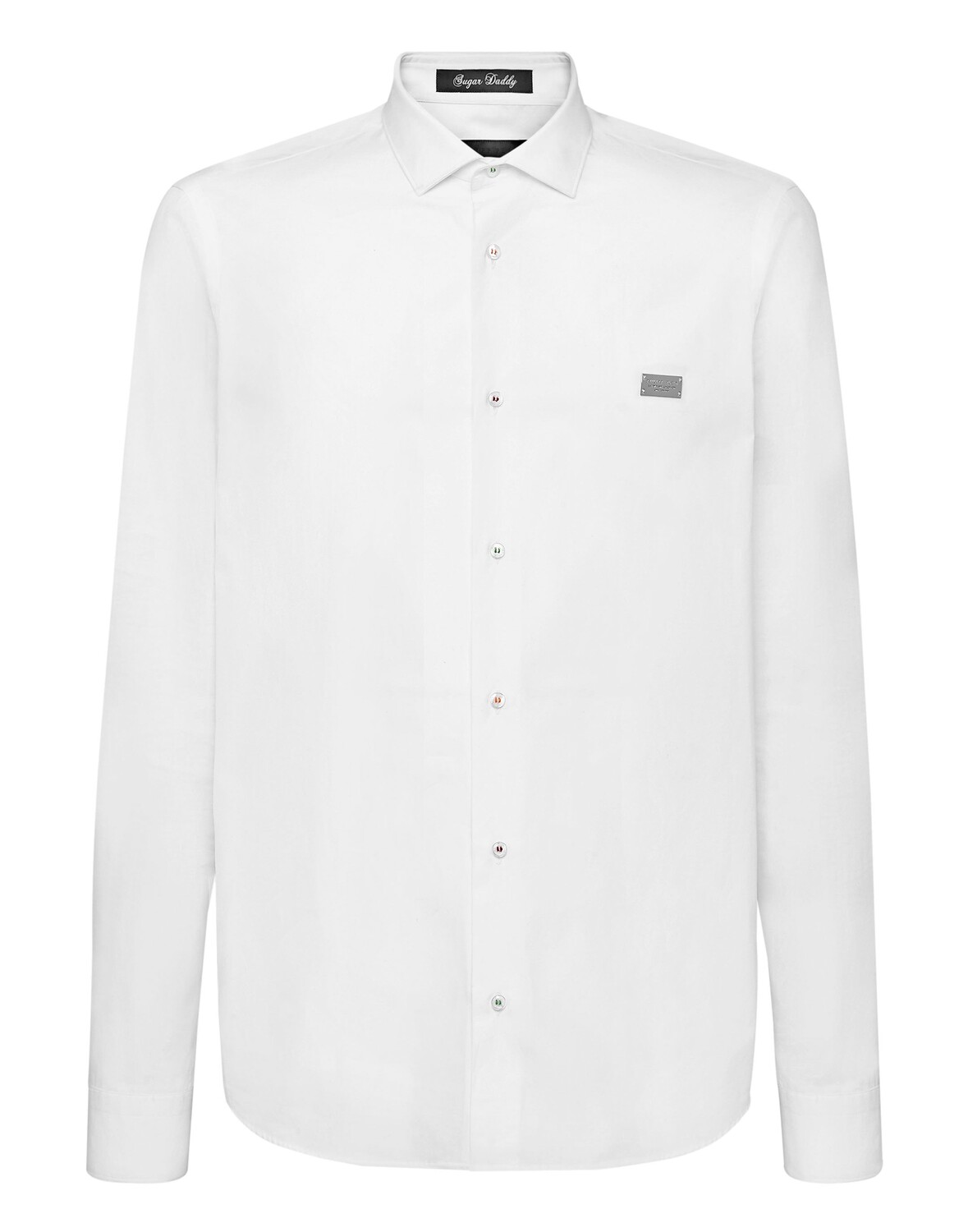 

Рубашка Sugar Daddy Cut LS Gothic Banner Philipp Plein, белый