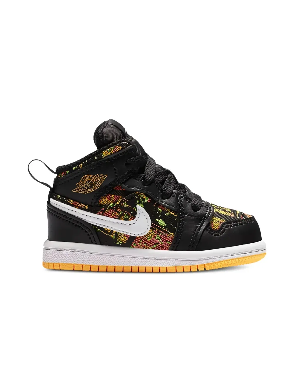 Кроссовки Air Jordan 1 Mid TD Jordan Kids, черный