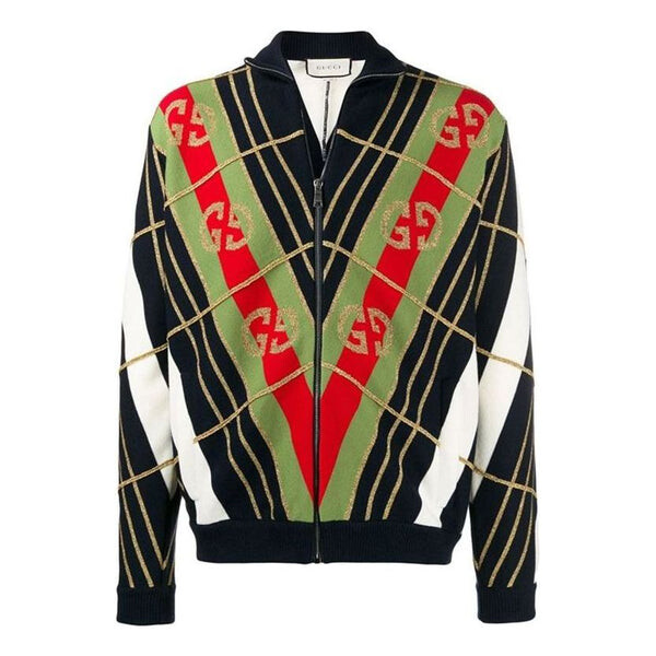 

Куртка bomber knit jacket 'multicolor' Gucci, черный