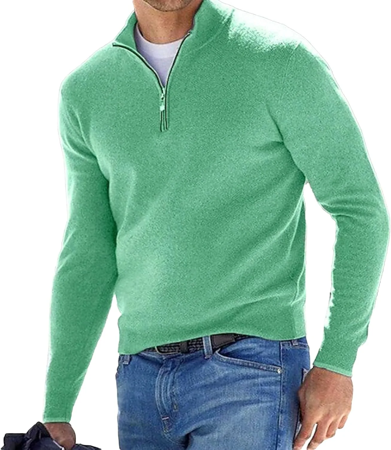 

Maiyifu-GJ Мужской повседневный вязаный пуловер на молнии