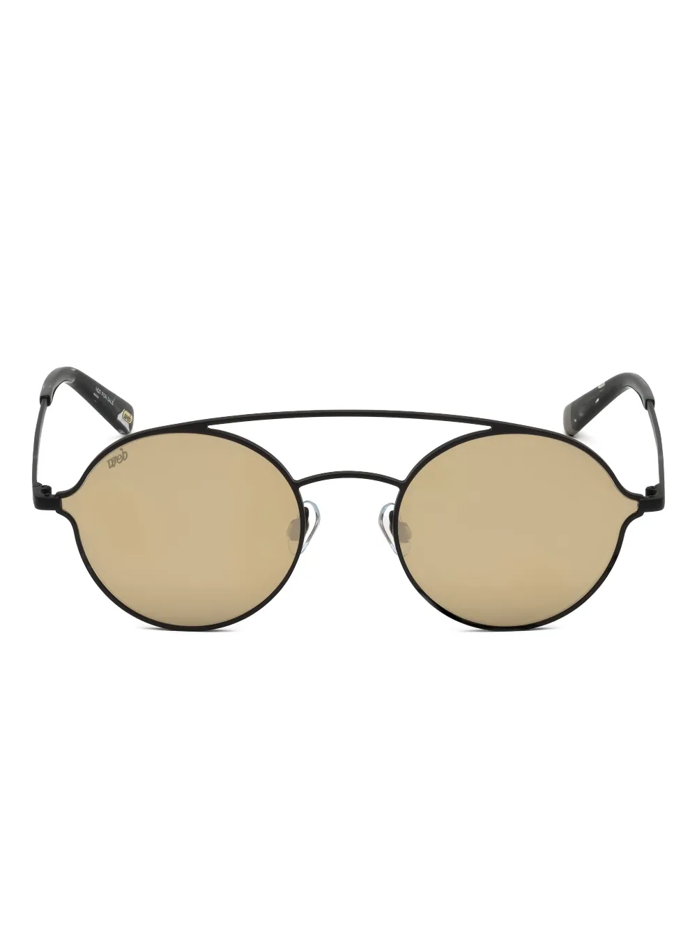 

Солнцезащитные очки в круглой оправе с двойной перемычкой WEB eyewear, черный