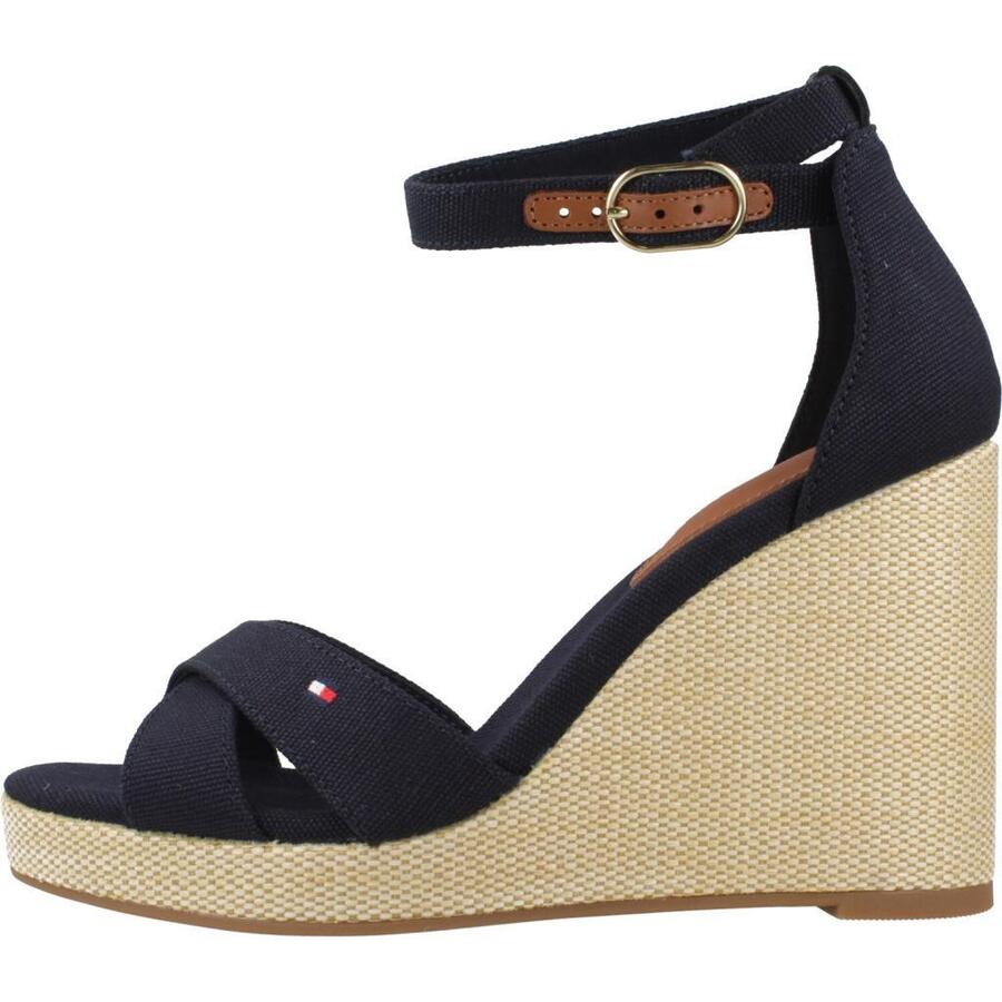 Сандалии Tommy Hilfiger, модель Flag High Wedge Espad Cr, цвет синий — фото 2