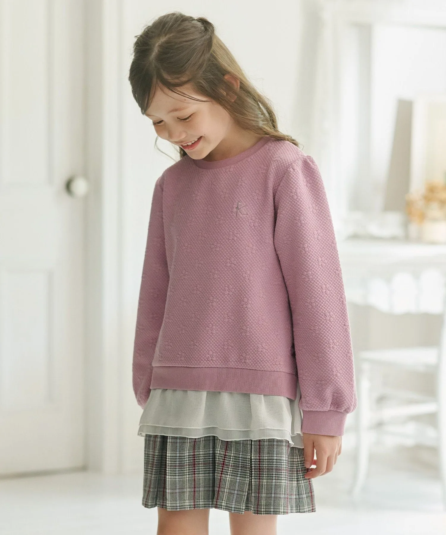 [150-160 см] Толстовка с цветочным принтом Kids Suite, Lavender [082]