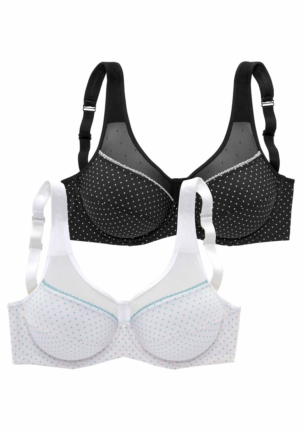 

Бюстгальтер с косточками PETITE FLEUR, цвет schwarz weiß+weiß türkis