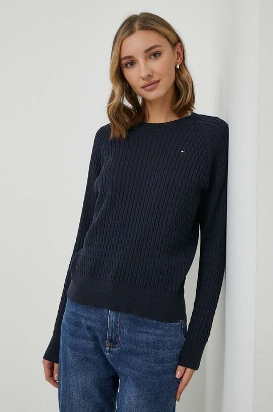 

Хлопковый свитер Tommy Hilfiger, темно-синий