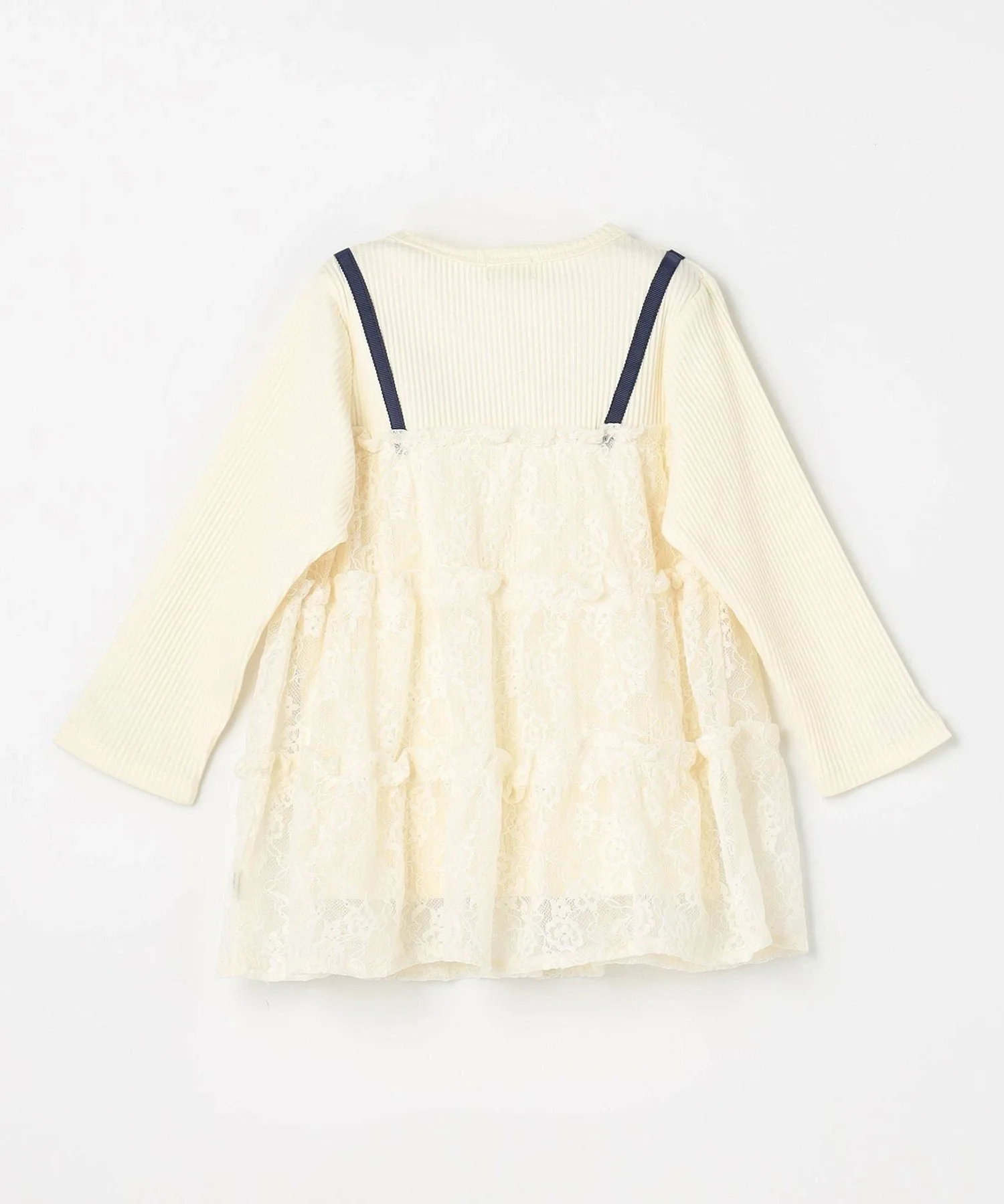 [80-100 см] Многослойный топ из кружева «Снежная гладь» Kids Suite, Off-white [002] — фото 2