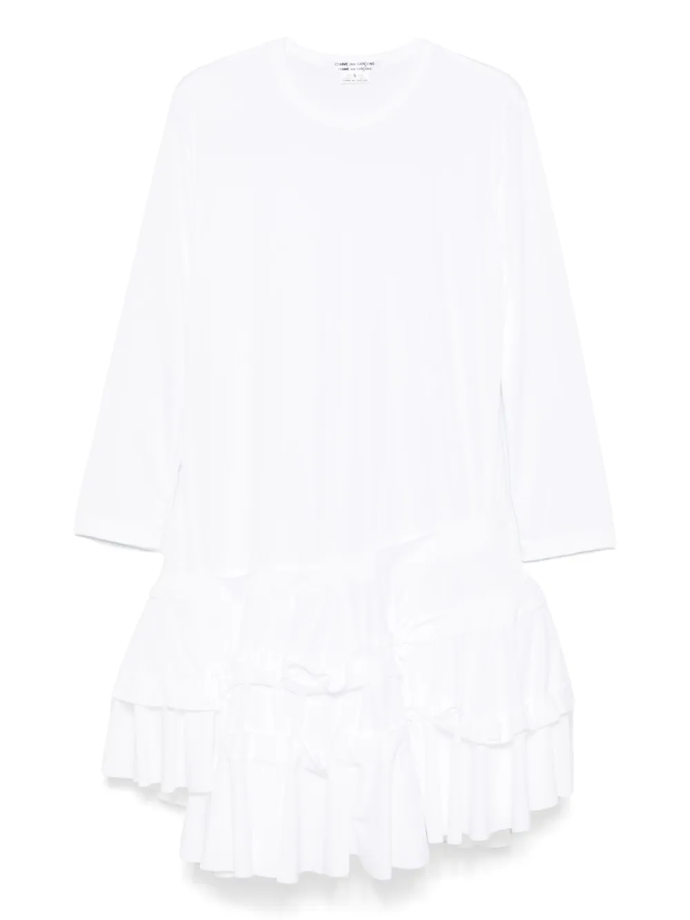 

Платье миди с оборками Comme Des Garçons Comme Des Garçons, белый