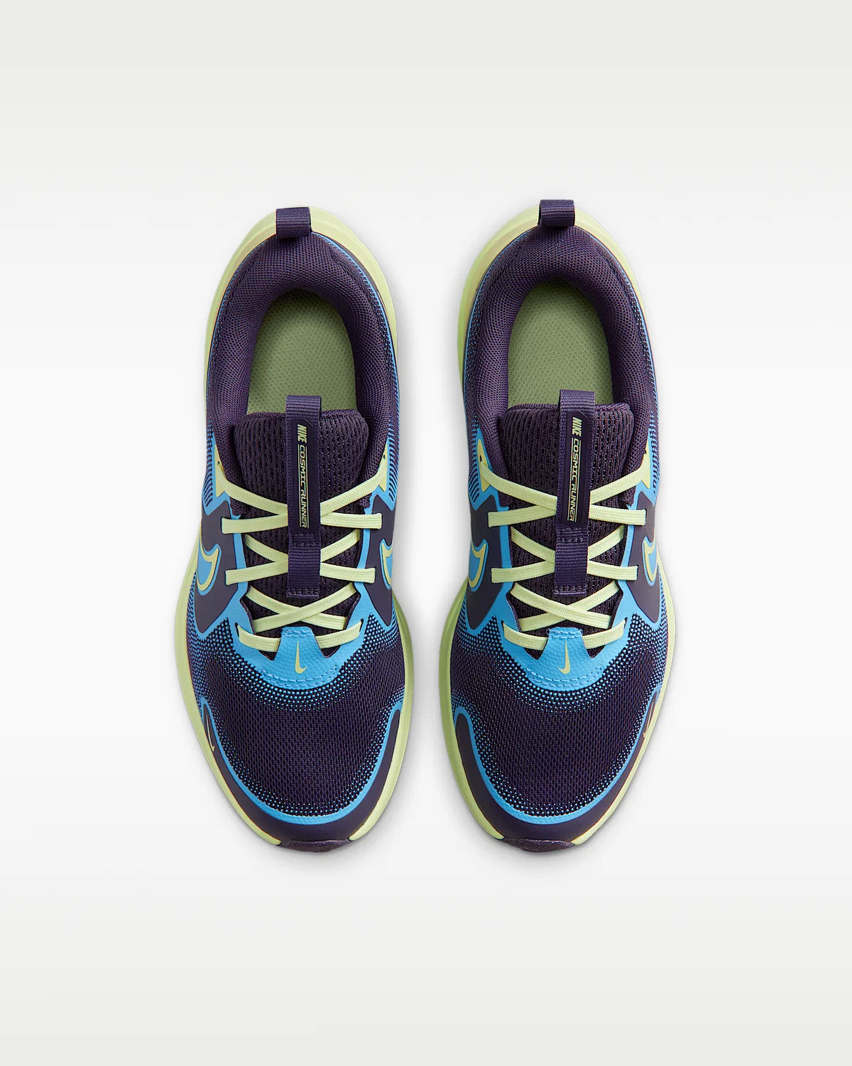 Детские кроссовки Nike Cosmic Runner, Dark Raisin/Light Liquid Lime/White/University Blue — фото 4