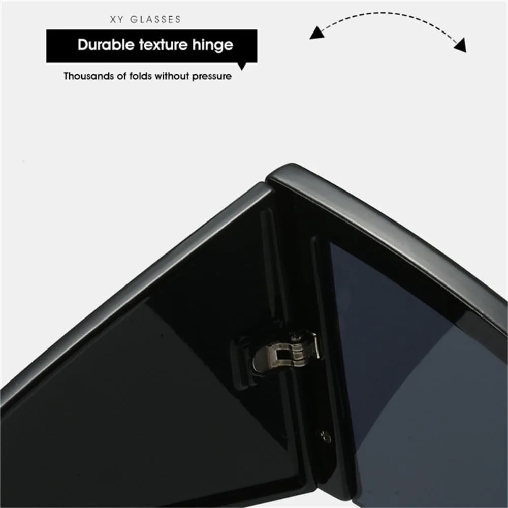 

Ретро-солнцезащитные очки большого размера для женщин и мужчин, полуободковые, «кошачий глаз», в стиле стимпанк, с защитой от ультрафиолета UV400 VFDHN, 3