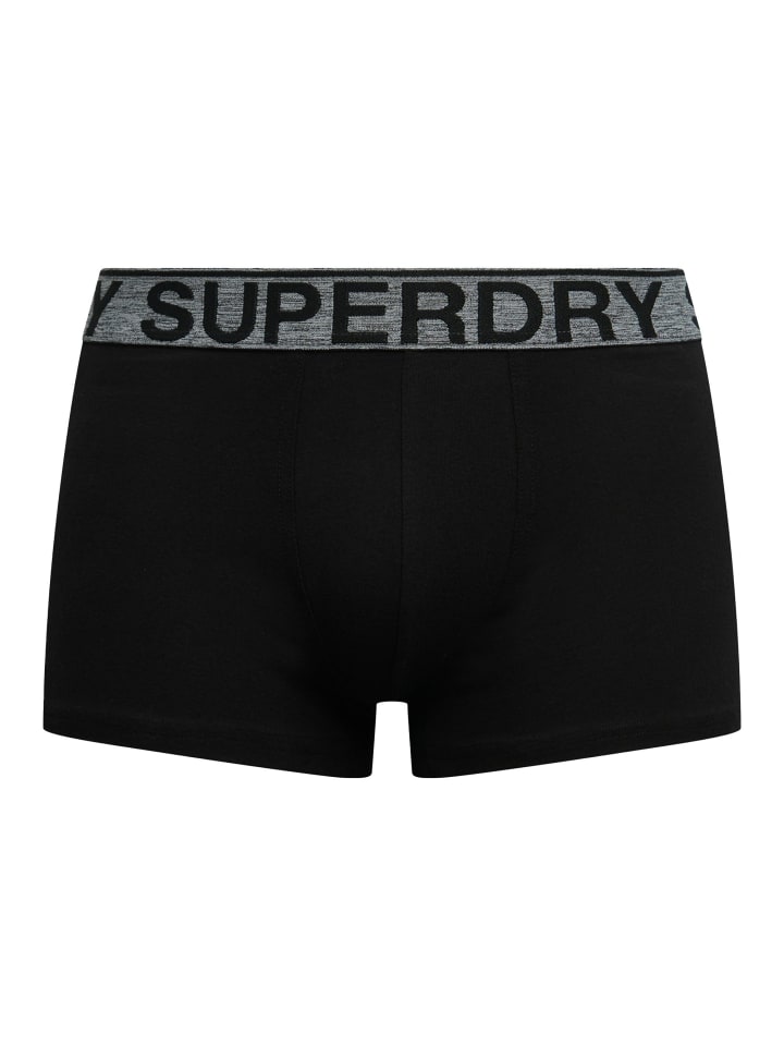 Superdry Комплект из 3 боксерских трусов, черно-серые — фото 2