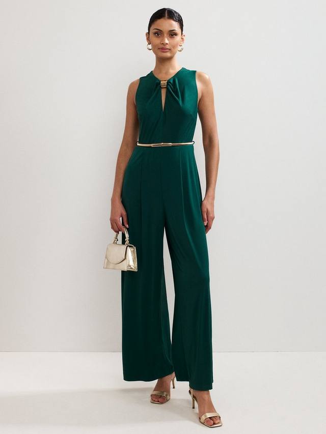 

Алинда комбинезон с поясом и широкими брючинами Phase Eight, Teal