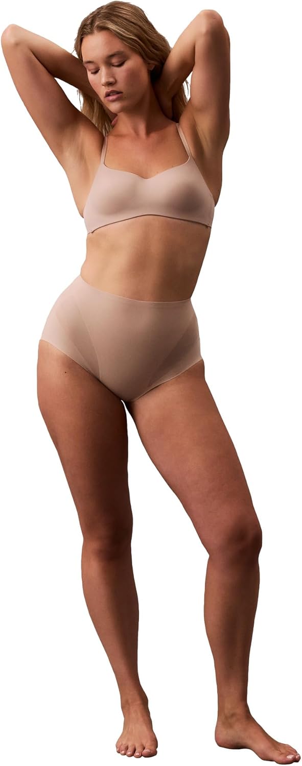 Женские утягивающие трусики-слипы с высокой талией Calvin Klein Stay-Put Mesh, Cedar — фото 3