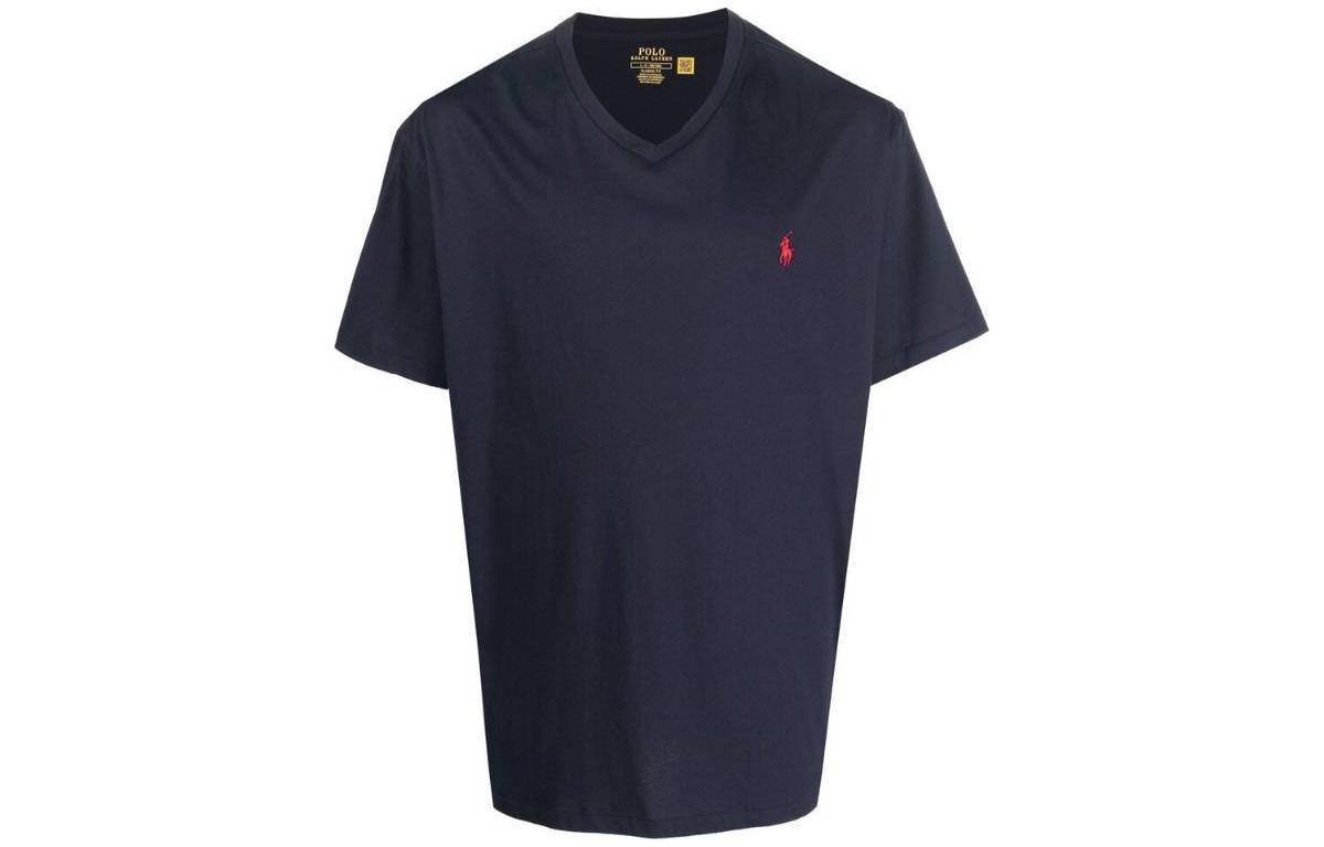 Polo Pony V Neck T Shirt Polo Ralph Lauren, синий — фото 2