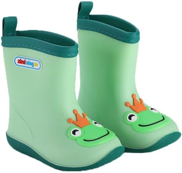 

Детские мягкие милые мультяшные резиновые сапоги для мальчиков и девочек для прогулок и водных видов спорта Zonkacen, Green Frog