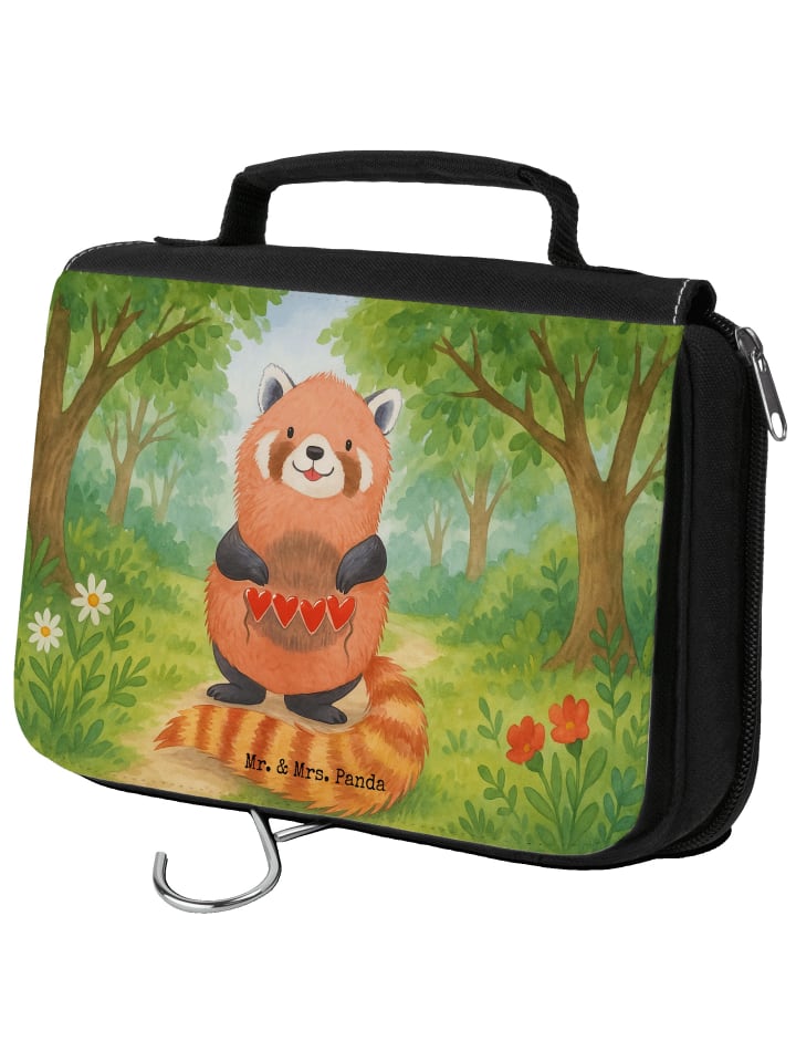 

Mr. & Mrs. Panda Косметичка с изображением красной панды, без слогана, белого цвета