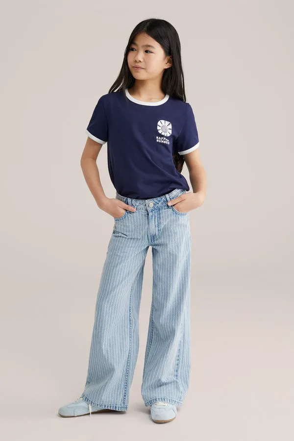 Футболка с принтом We Fashion, Navy Blue