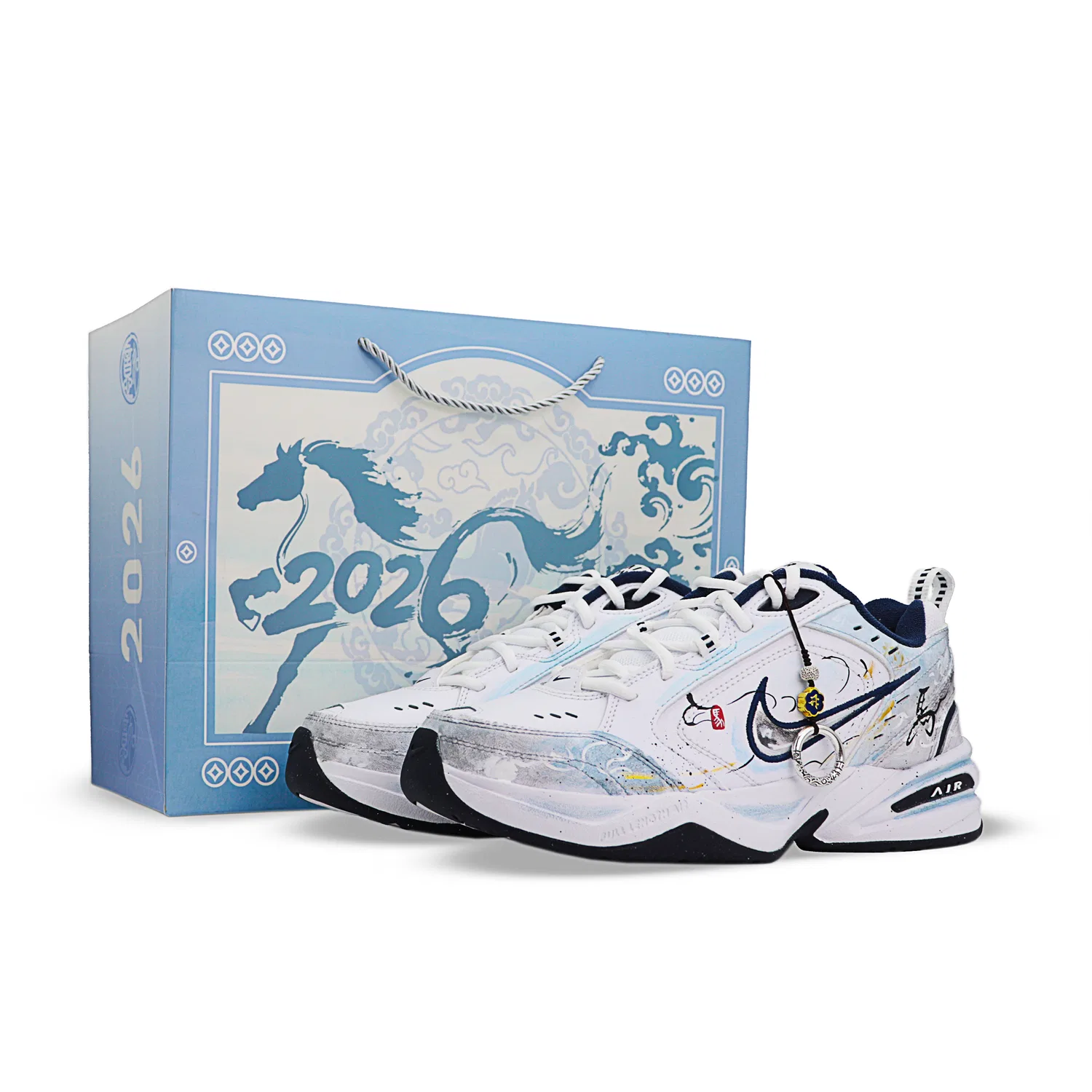 Кроссовки повседневные Nike Air Monarch 4 Grey White Blue