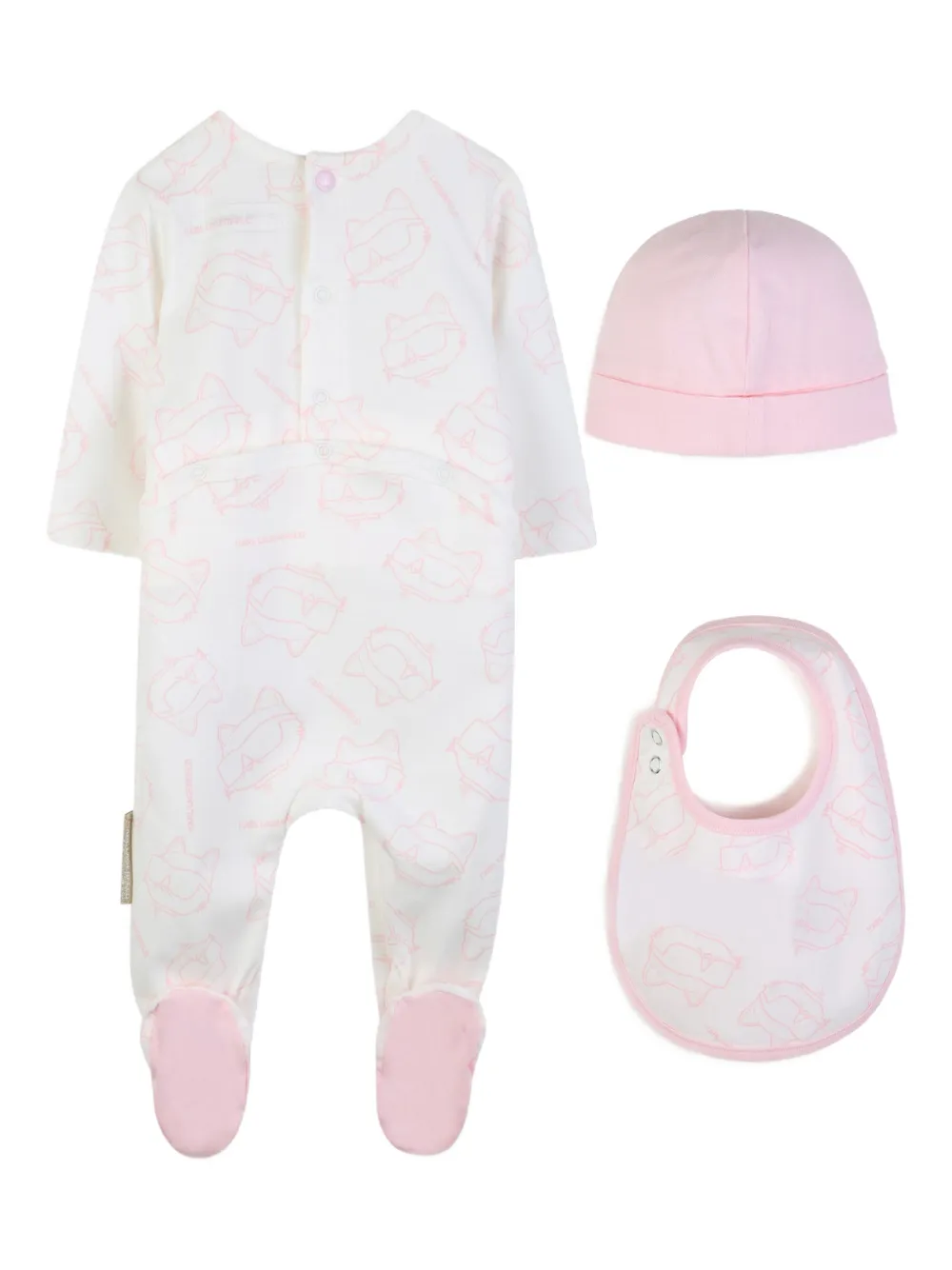Комплект боди ikon choupette KARL LAGERFELD KIDS, белый — фото 2