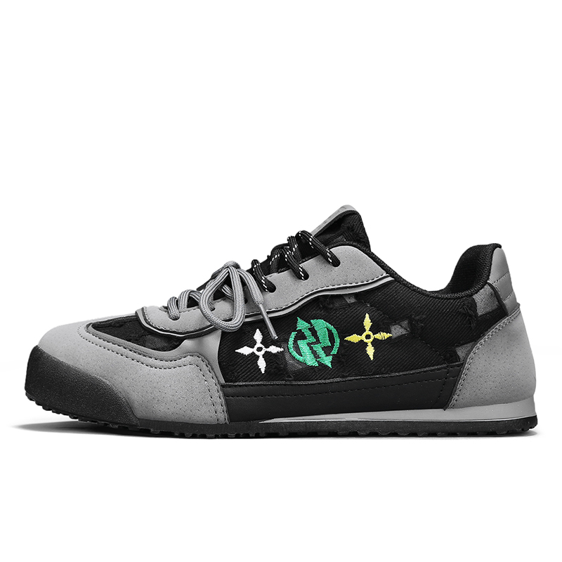 

Дышащие легкие повседневные низкие кроссовки Rebound для мужчин SUPEREDGE, Black Gray