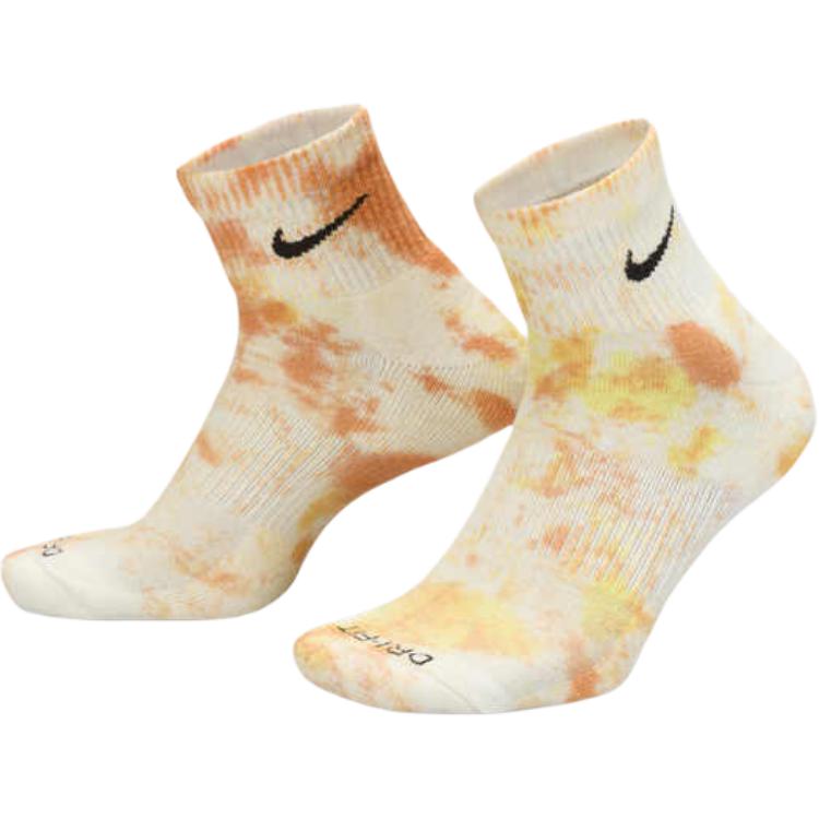 Мужские носки Dri Fit до щиколотки, 2 пары Nike, оранжевый/желтый/черный/малиновый/красный/коричневый — фото 4