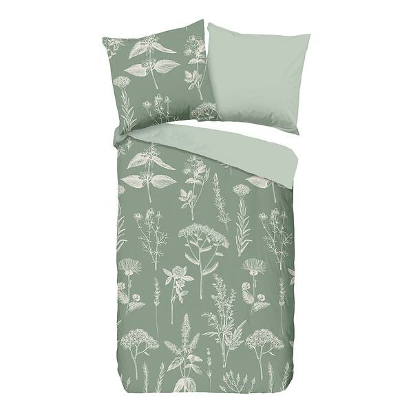 

Комплект постельного белья Good morning Herbs, 135x200x1 см, зеленый