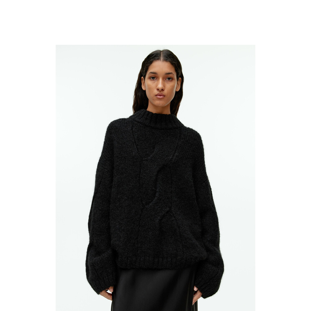 

Свитер женский Arket с получерепаховым вырезом, черный