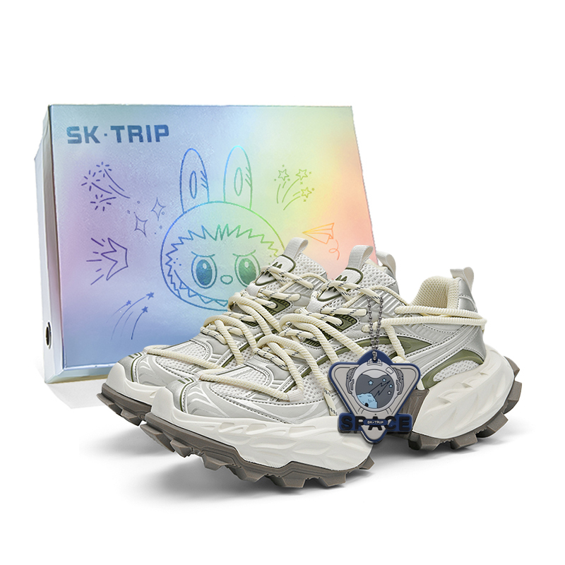 

SK.TRIP Амортизирующие устойчивые к истиранию дышащие кроссовки с поддержкой стопы низкие массивные унисекс Sea Foam Green, цвет Sea Foam Green