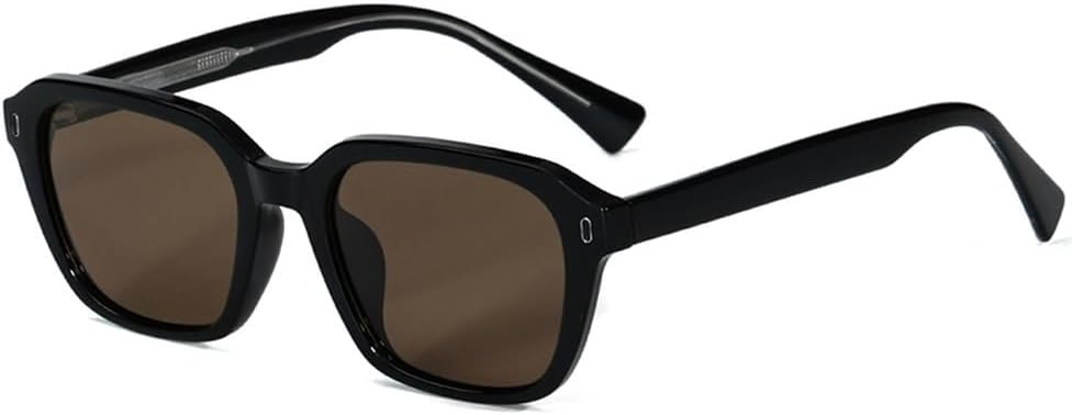 

поляризованные солнцезащитные очки синего и коричневого цвета, модные мужские и женские квадратные солнцезащитные очки для женщин с защитой от УФ-излучения UV400, унисекс, ацетатные очки WNCKSQ, Black With Brown