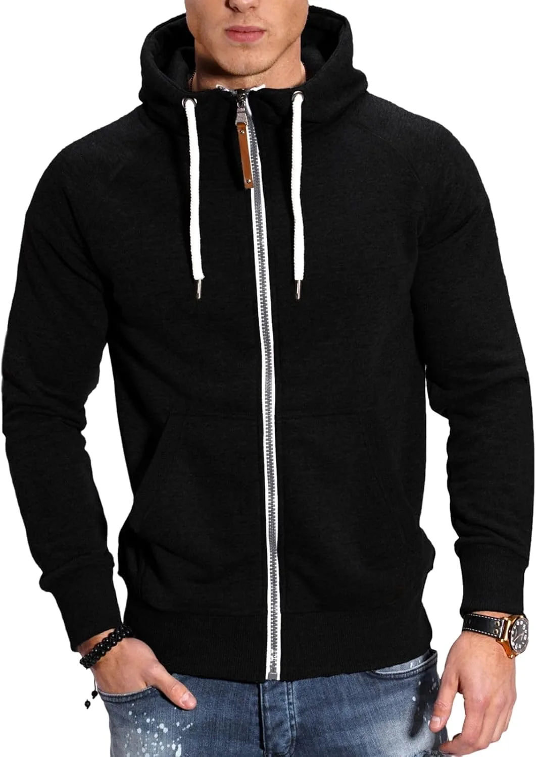 

Мужская застегивающаяся толстовка Lightweight Slim Fit Cotton Athletic Fleece