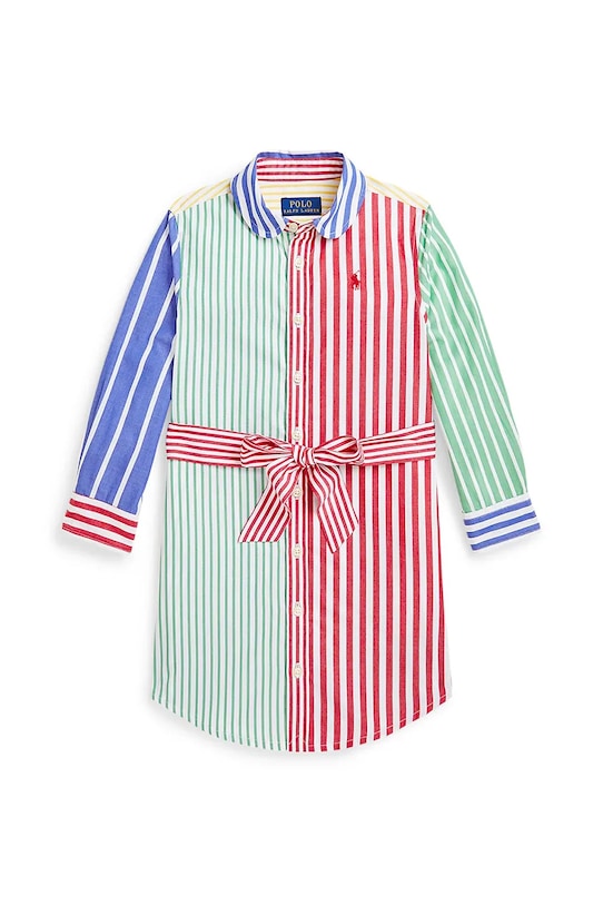 

Детское хлопковое платье Polo Ralph Lauren, мультиколор