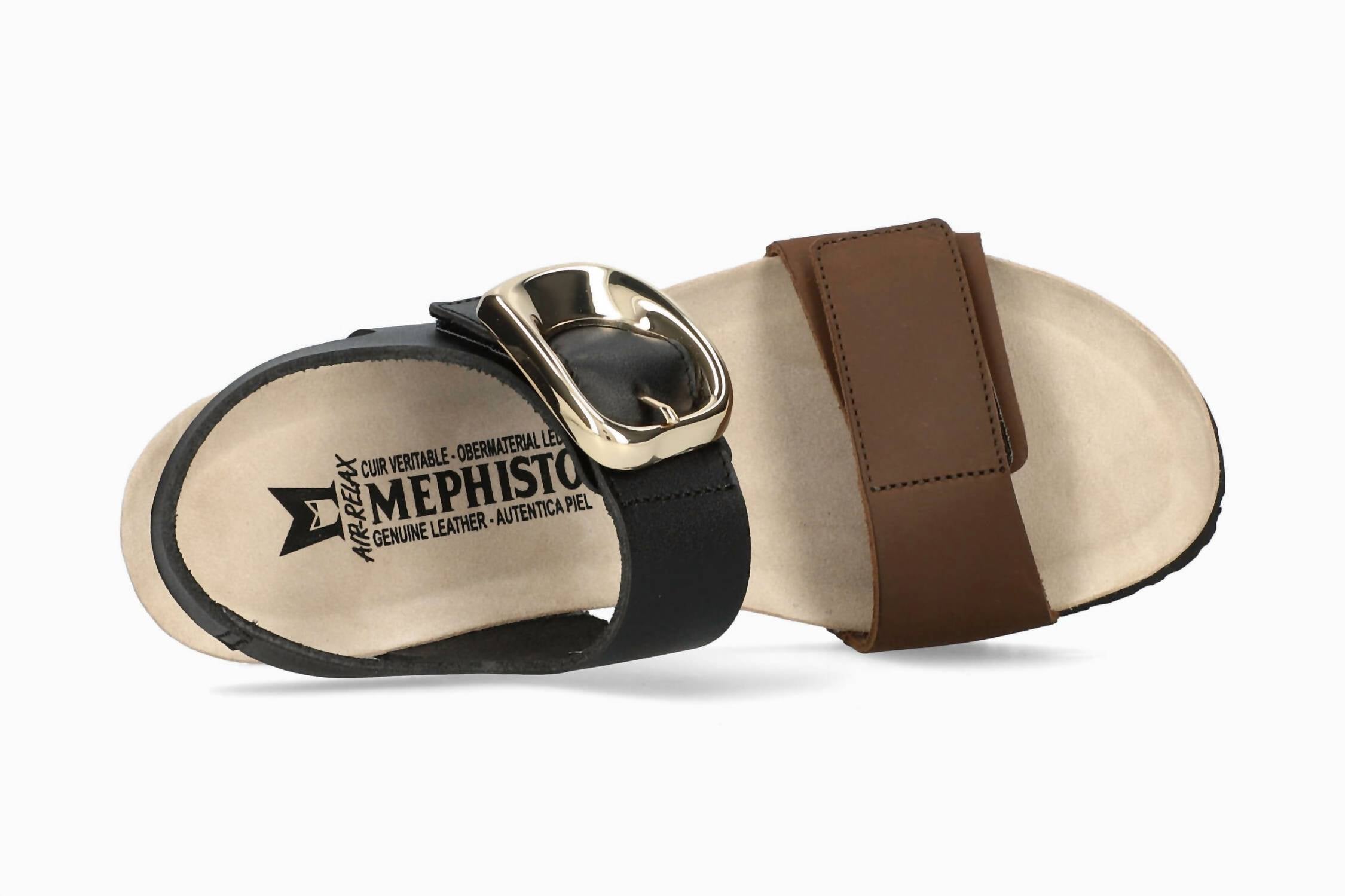 Women's Leandre Lightweight Walking Wedge Sandal In Dark Brown MEPHISTO — фото 2