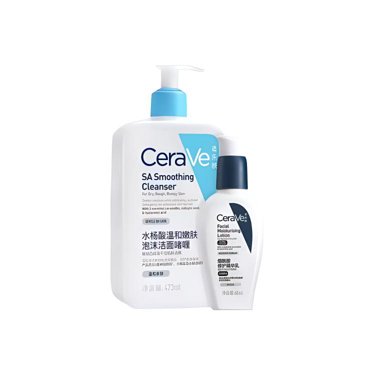 

CP Lotion Facial Cleanser Skincare Sets, увлажняющее очищение, 473 мл + 60 мл CeraVe, two-piece set: salicylic acid gentle foam cleanser 473ml+niacinamide repairing serum 60ml (chinese version)