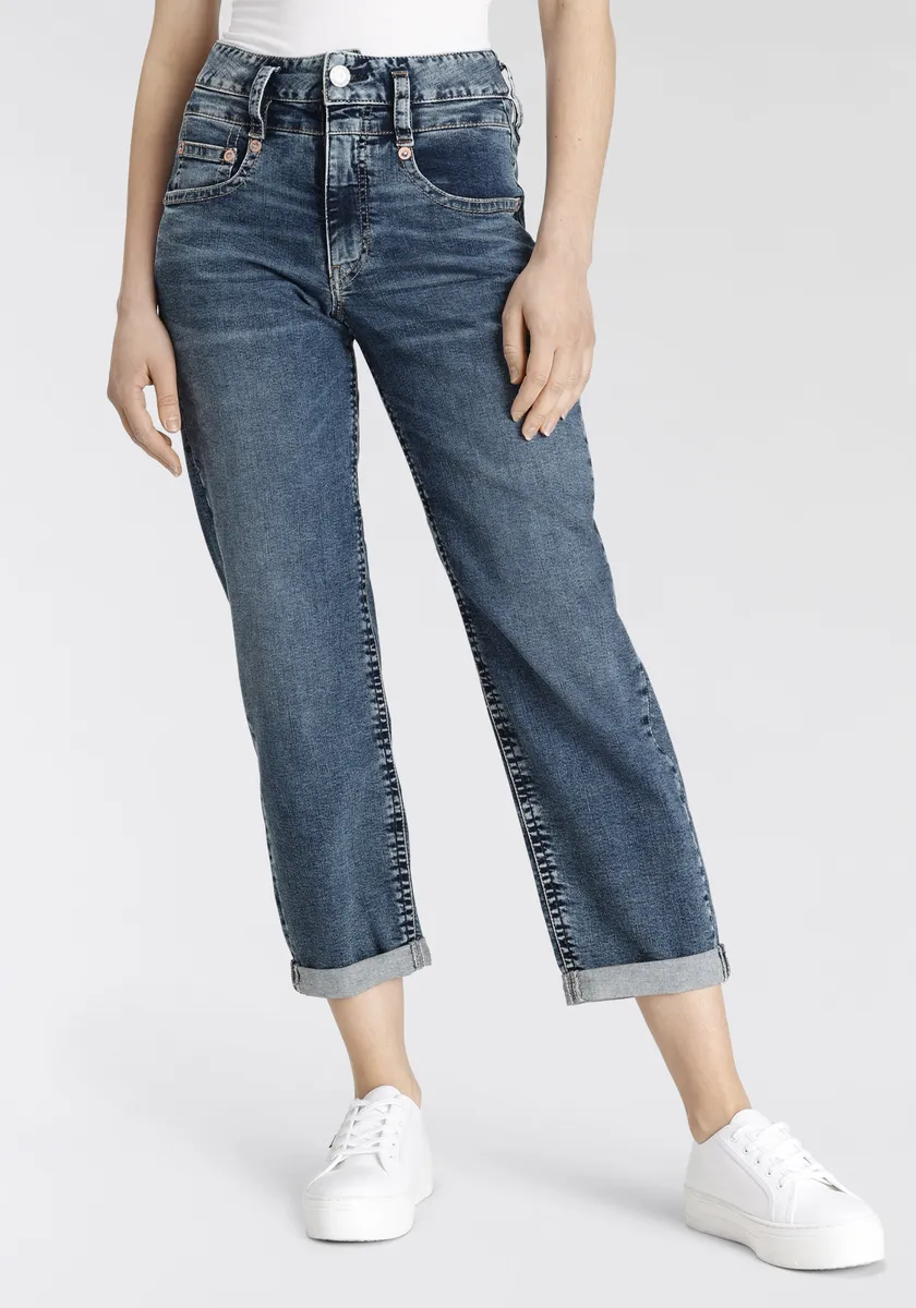 

Великолепные прямые джинсы "Jeans Pitch HI Tap Recycled Stretch" Herrlicher, синий