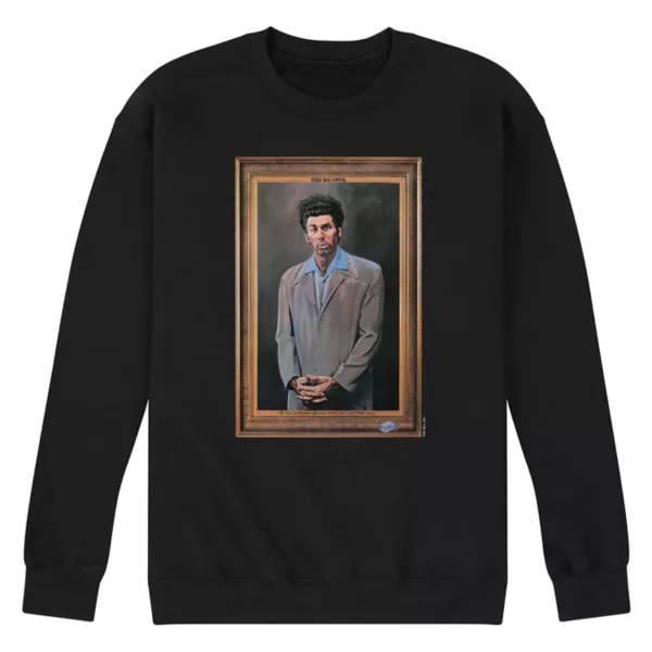 

Мужская флисовая толстовка Seinfeld Kramer Portrait Licensed Character, черный