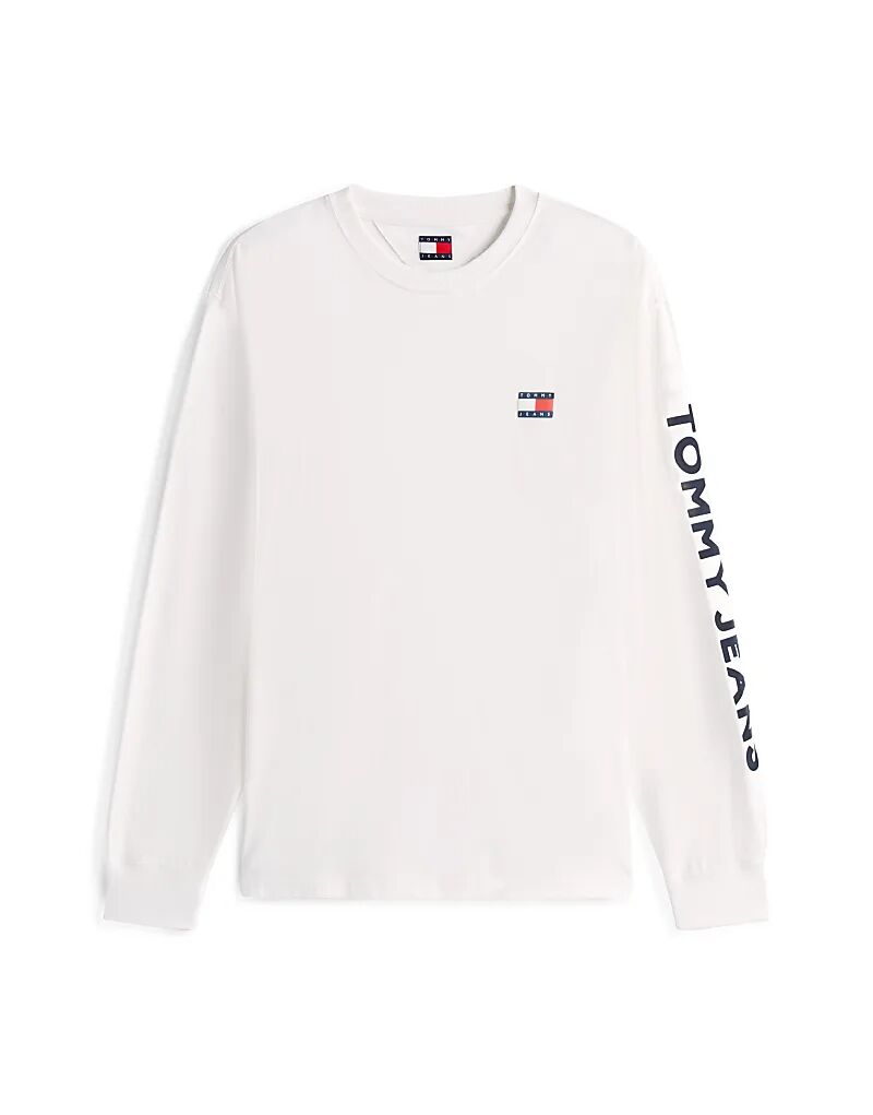 

Футболка с длинным рукавом и логотипом Tommy Jeans белого цвета