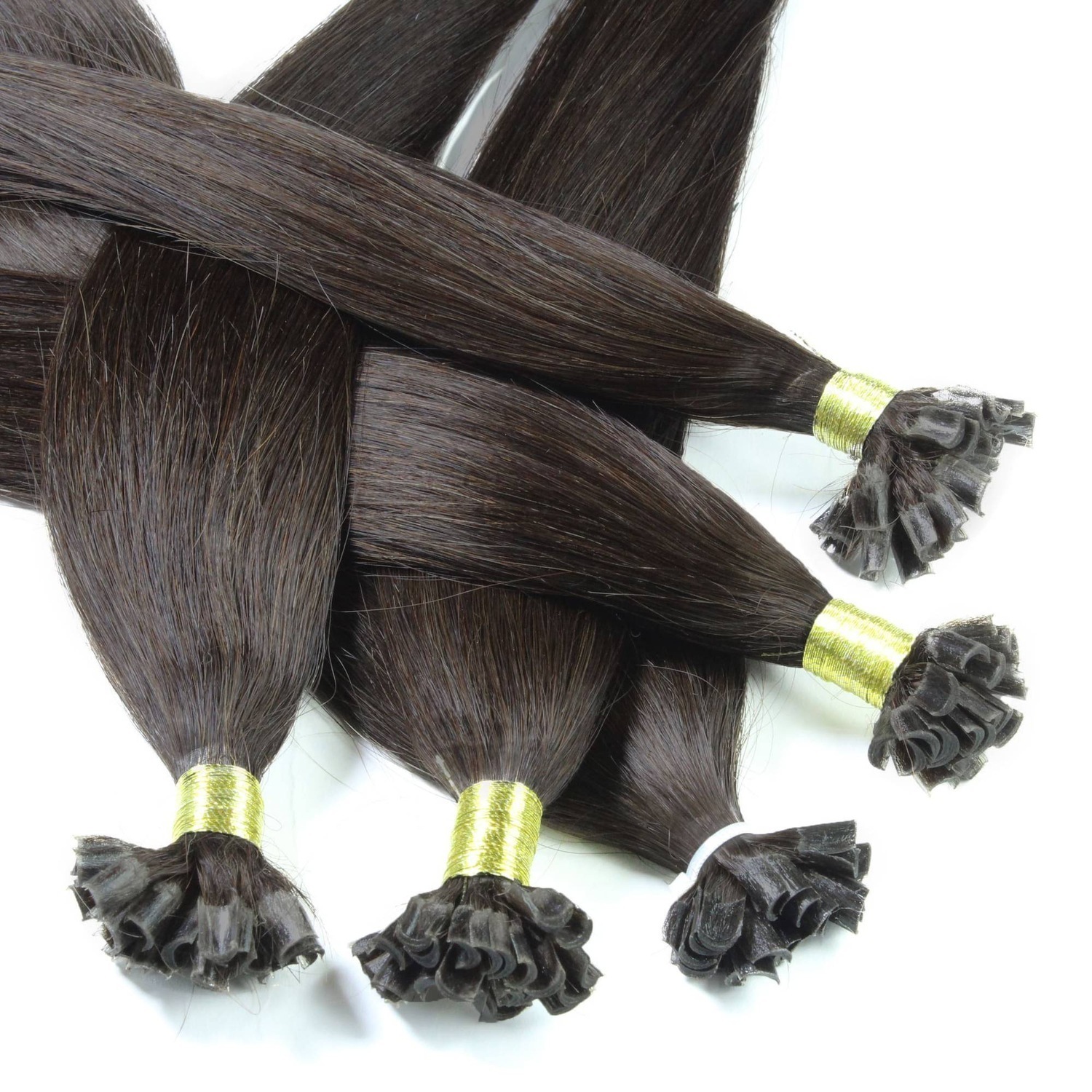 

Накладные волосы bonding extensions echthaar #5/0 hellbraun 1g Hair2Heart, 40cm, количество 25 шт.