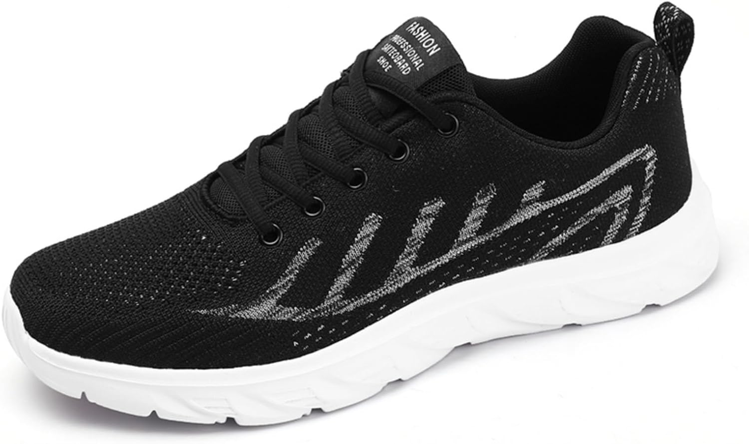 

Мужские черные легкие кроссовки для бега, дышащие сетчатые спортивные кеды с стильными серебряными акцентами, удобные для тренажерного зала и ежедневных тренировок Aokisx
