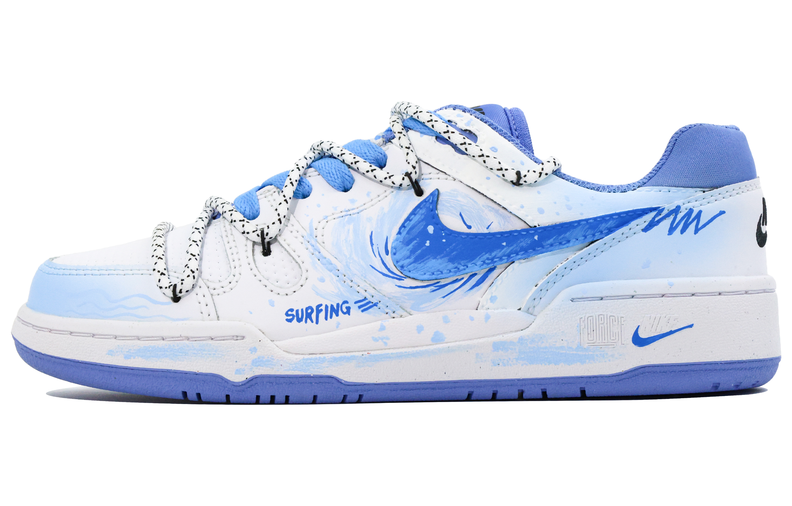 

Детские кроссовки для скейтбординга Full Force Low Top для подростков Nike, белый/синий