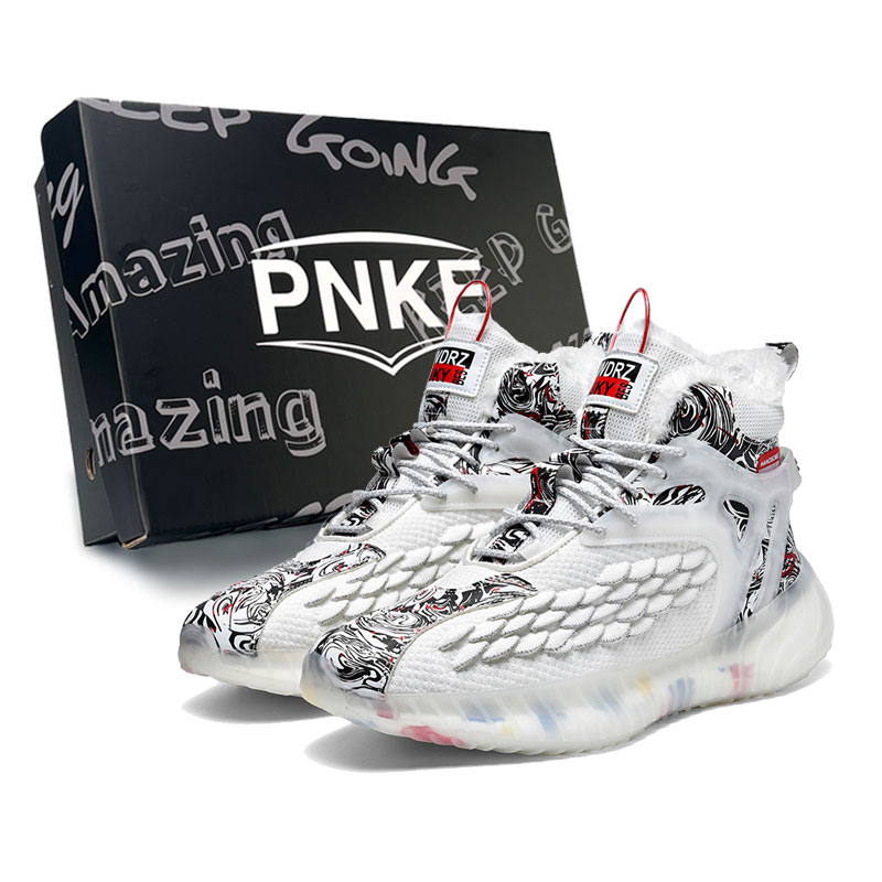 

PNKE Антискользящие и износостойкие утепленные повседневные ботинки для мужчин с эффектом увеличения роста - белые, цвет White