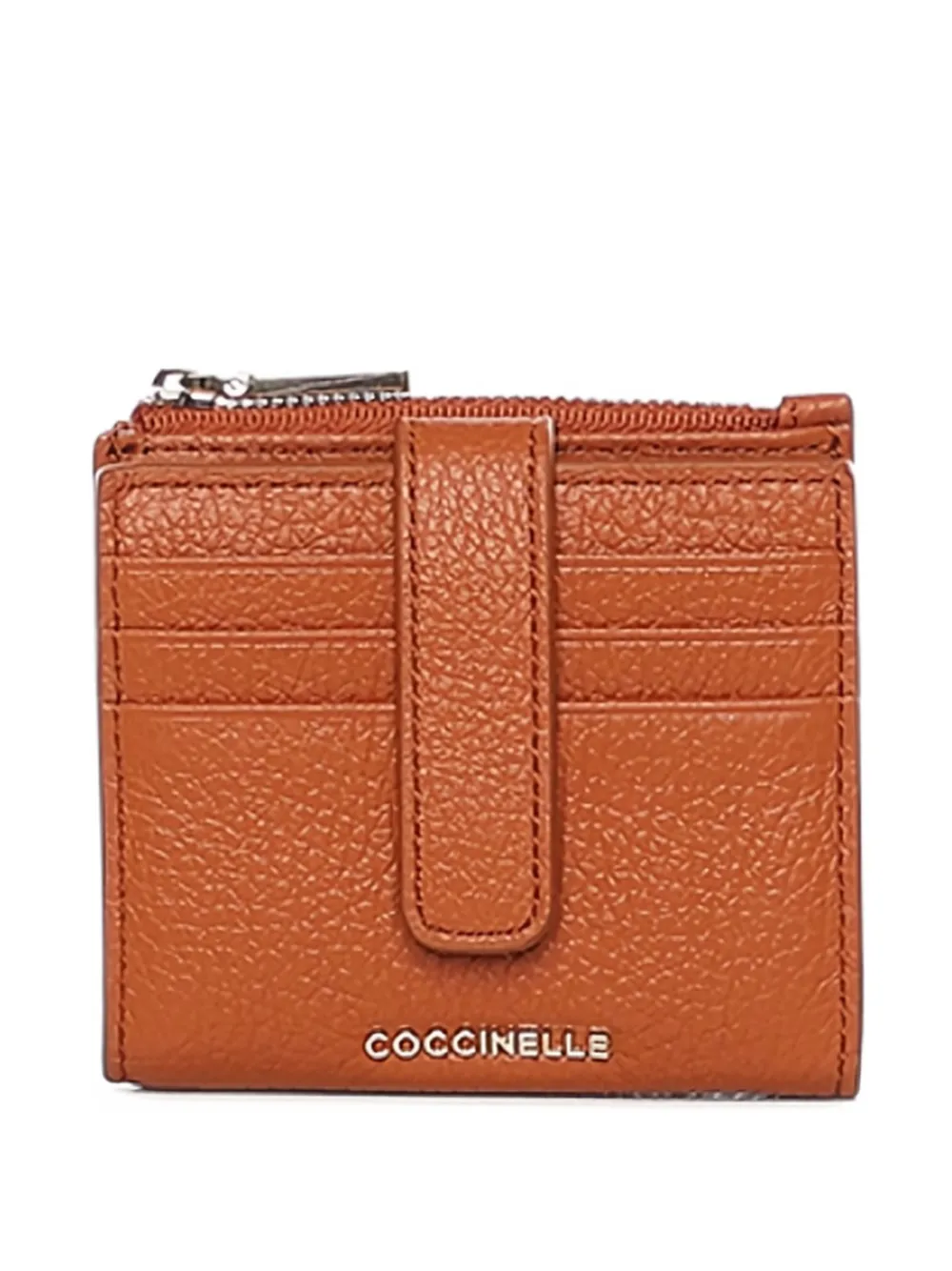 

Кожаный кошелек с застежкой Coccinelle, коричневый