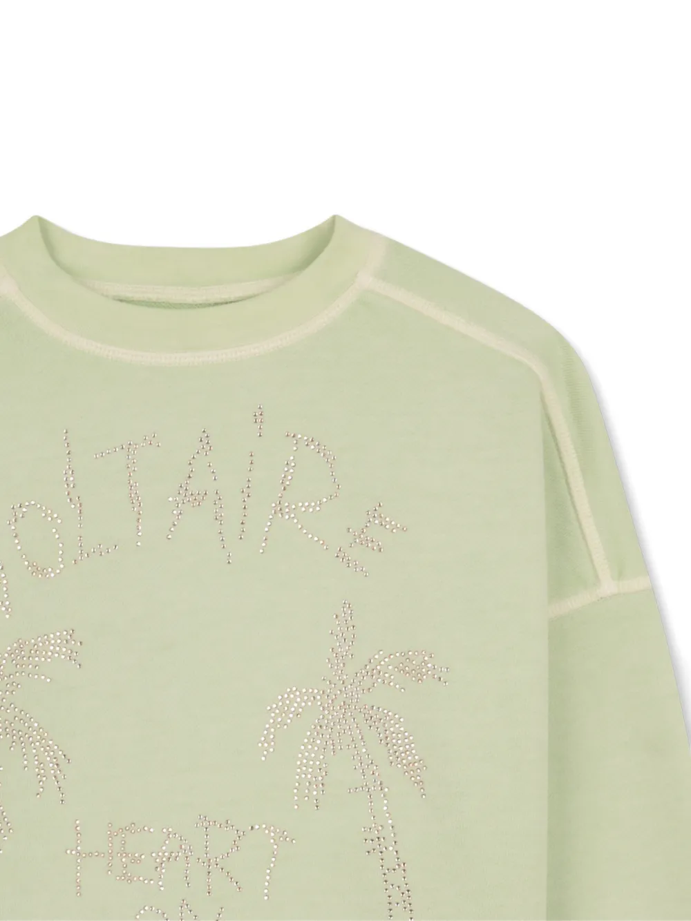 Толстовка с длинными рукавами и круглым вырезом Zadig & Voltaire Kids, зеленый — фото 3