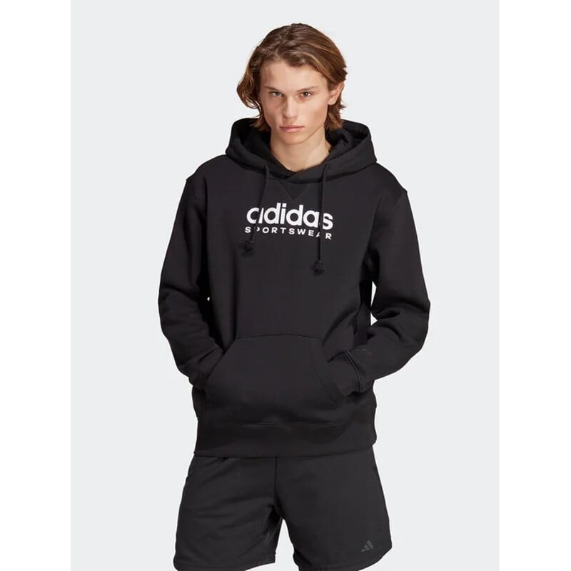 

Мужская толстовка из флиса с графикой Adidas, черный