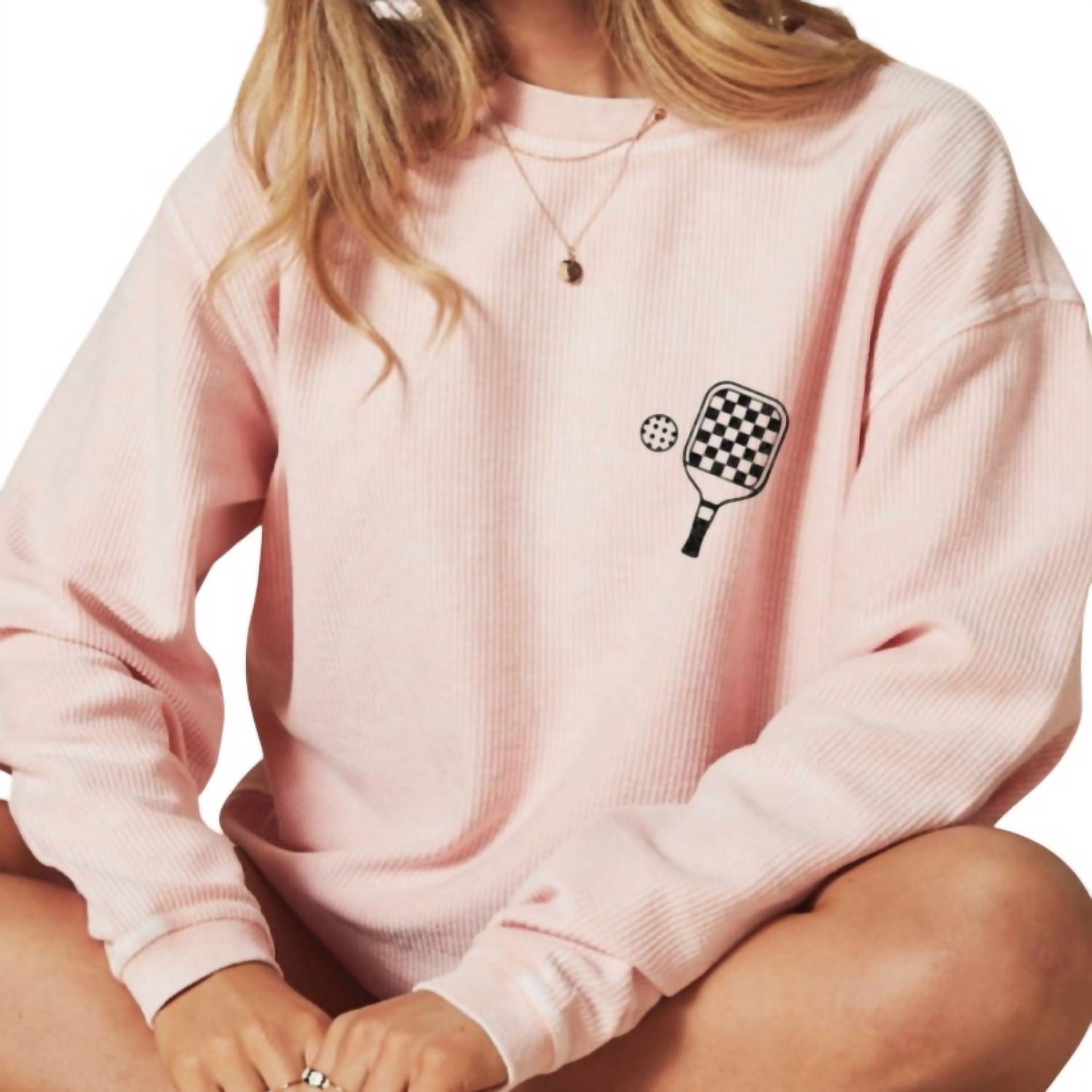 

Свитшот Pickle Baller Corded в розовом цвете OAT COLLECTIVE