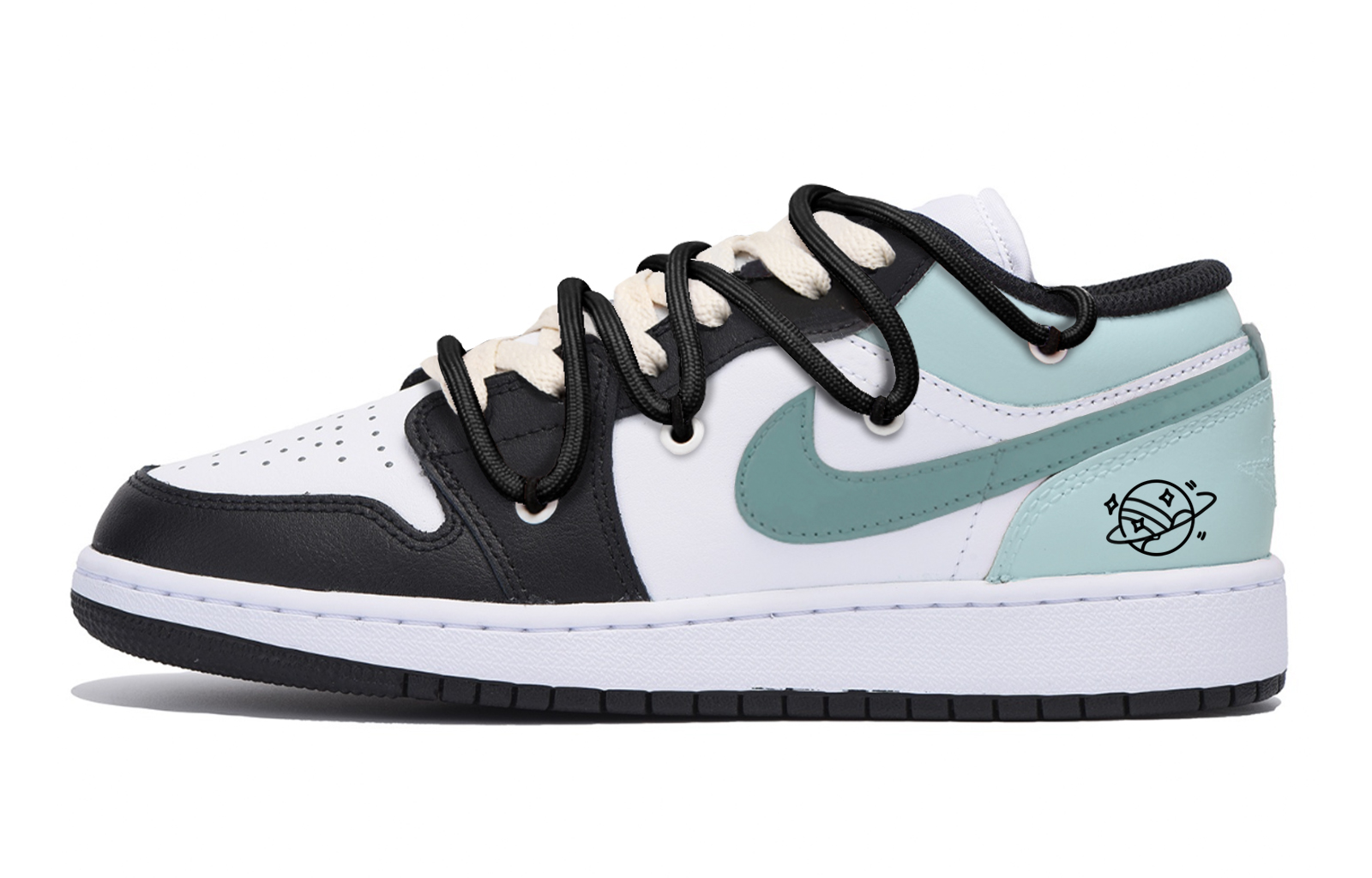 

Баскетбольные кроссовки Air 1 Puppy Fragment Low-Top Vintage, мужские, черно-зеленые Jordan, Black Green