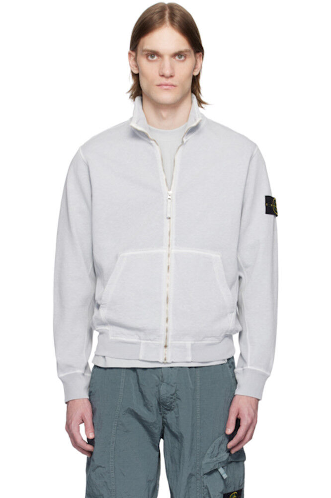 

Серая флисовая толстовка Mafilé с эффектом старины Stone Island