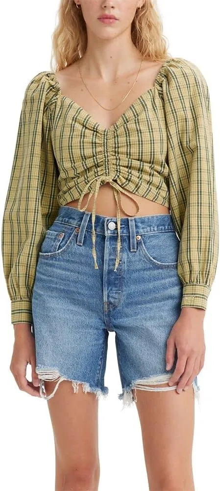Блуза, клетчатая, Devin, Levi's, клетка ива