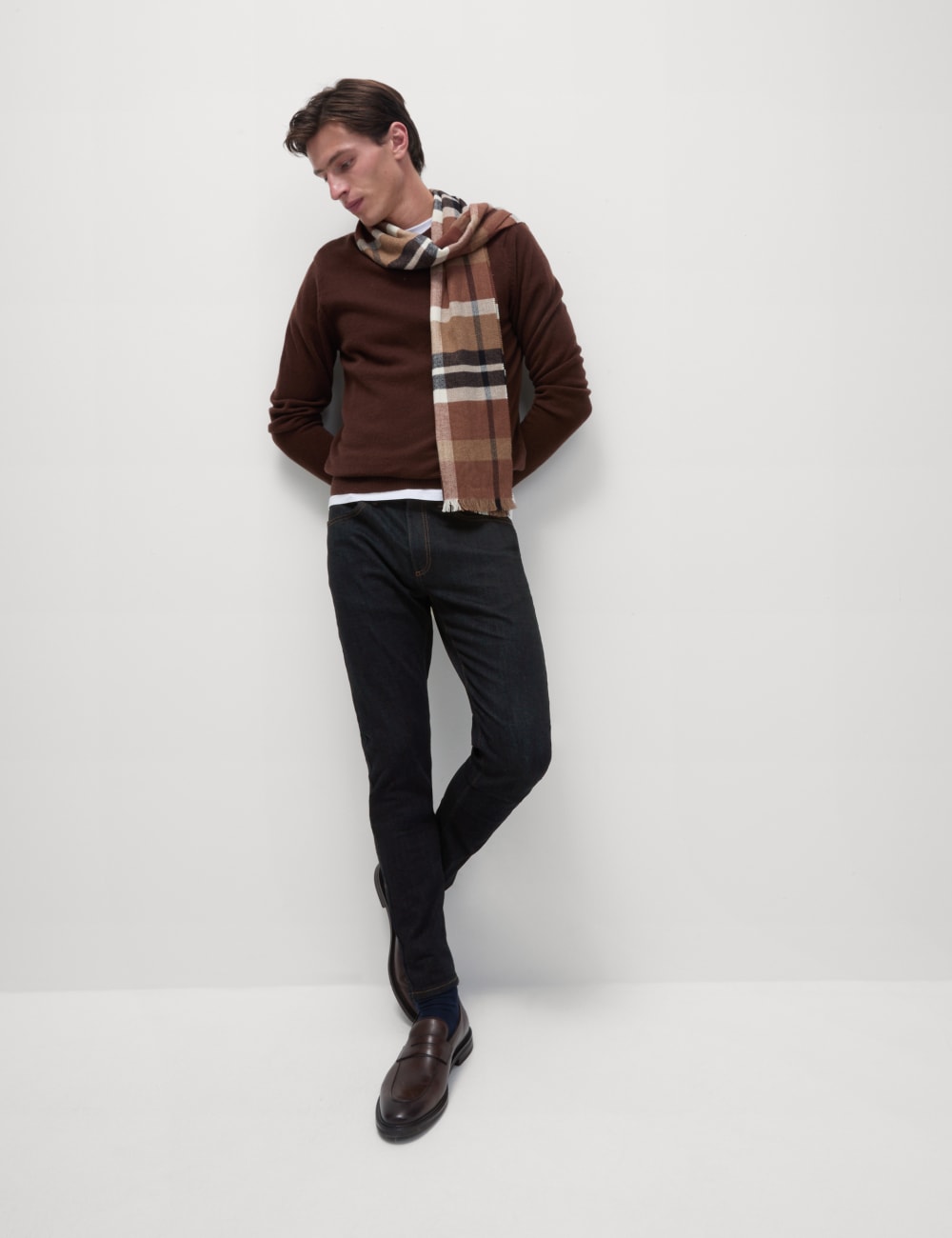 

Джинсы облегающего кроя стретч Marks & Spencer, темный индиго