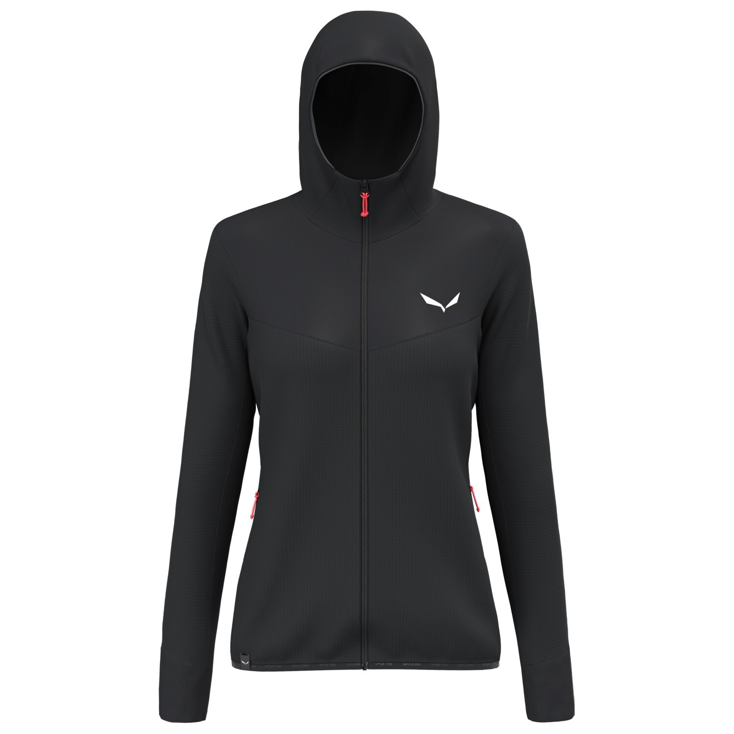 

Флисовая жилетка Salewa Women's Puez Waffle Hybrid PL Hooded, цвет Black Out