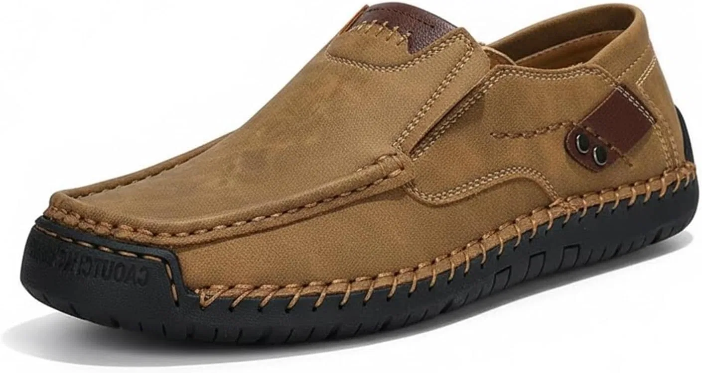Мужские лоферы искусственная кожа Brown BEDGMDEG